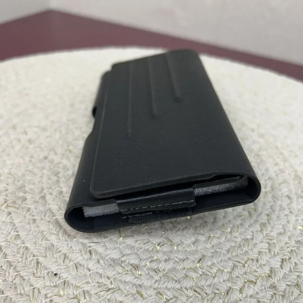 Verizon Universal Leather Pouch with Belt Clip for Medium Size Devices - Black